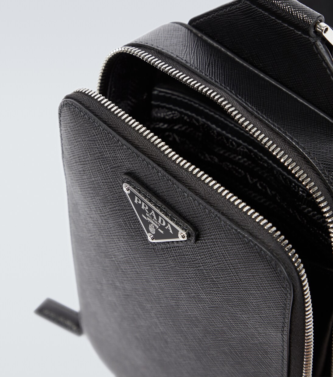Logo leather shoulder bag | Prada