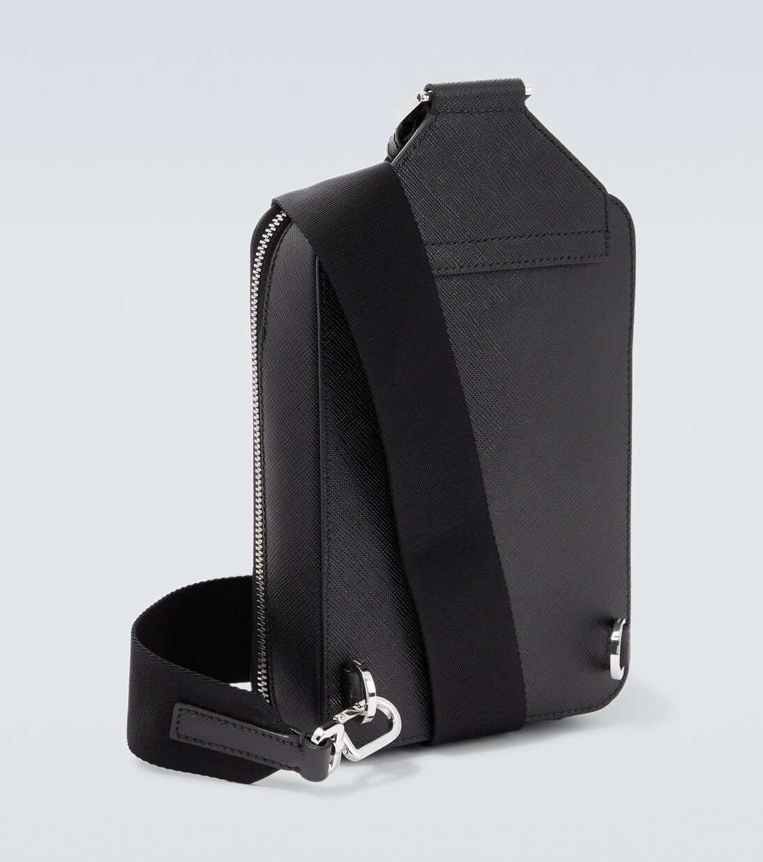 Logo leather shoulder bag | Prada