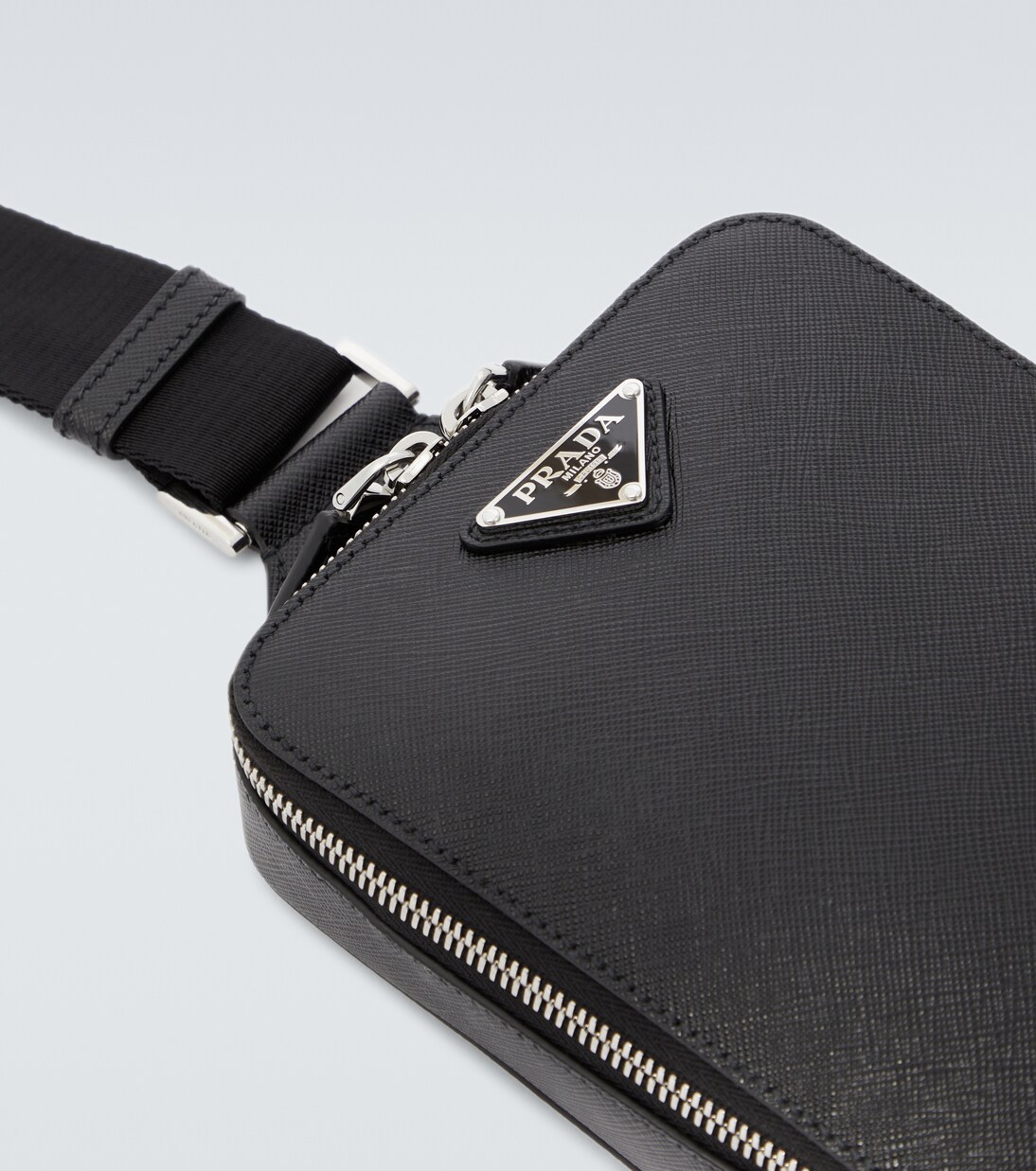 Logo leather shoulder bag | Prada