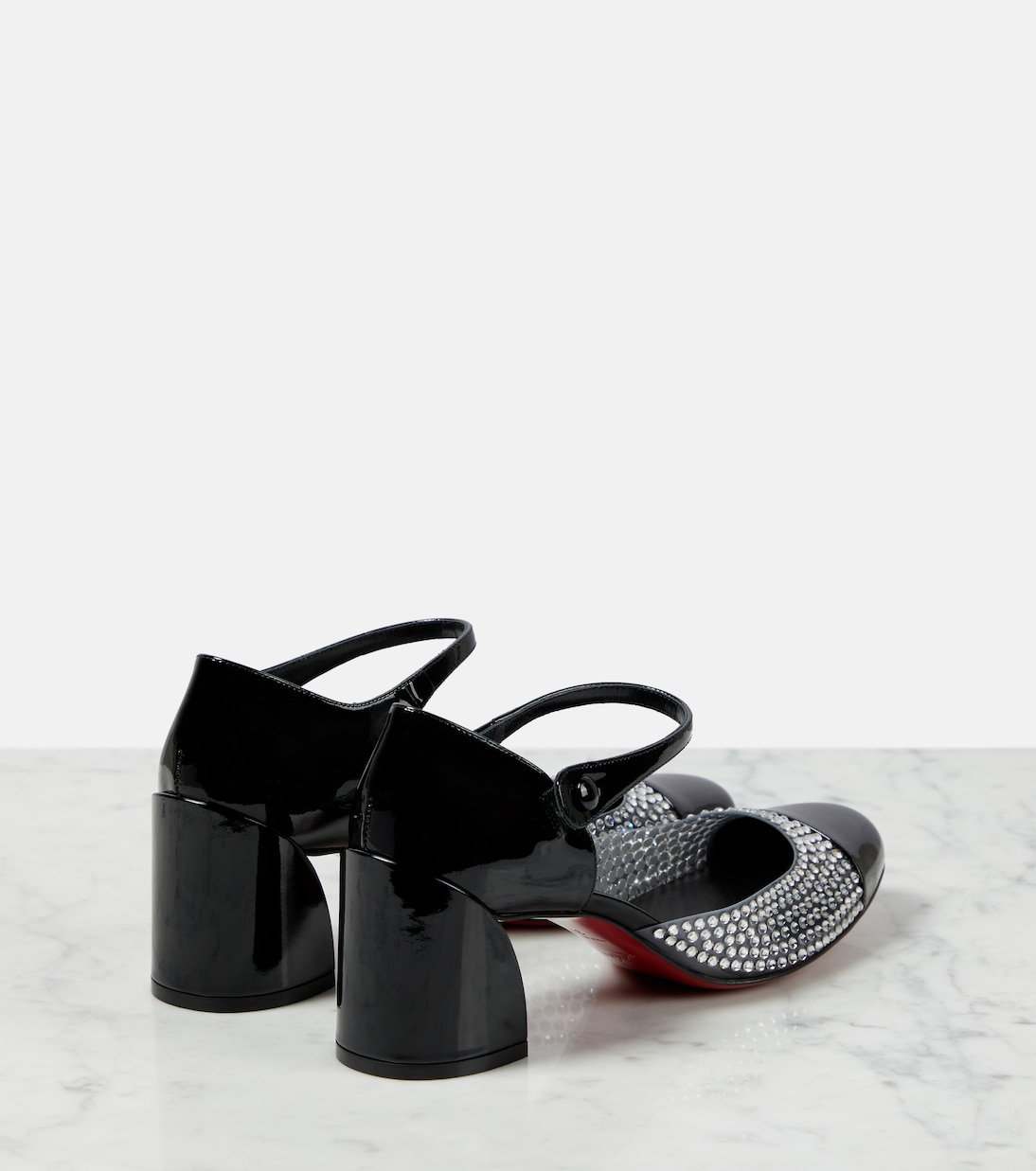 Crystal-embellished patent leather pumps  | Christian Louboutin
