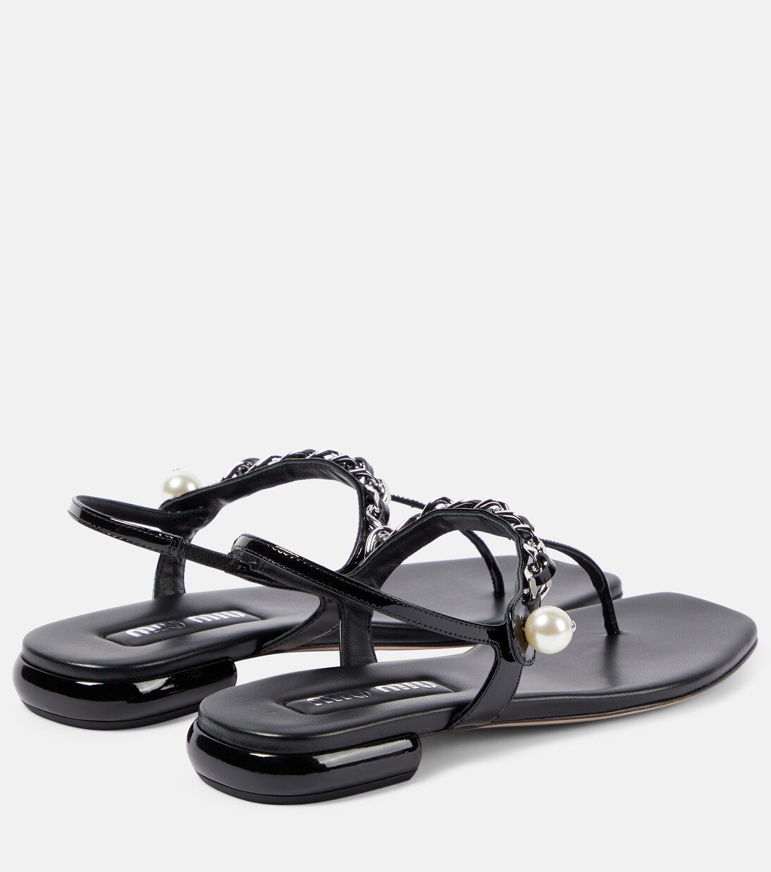 Verzierte Sandalen aus Lackleder | Miu Miu
