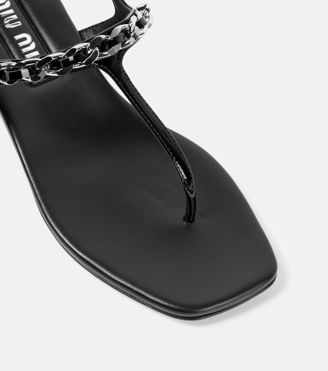 Verzierte Sandalen aus Lackleder | Miu Miu