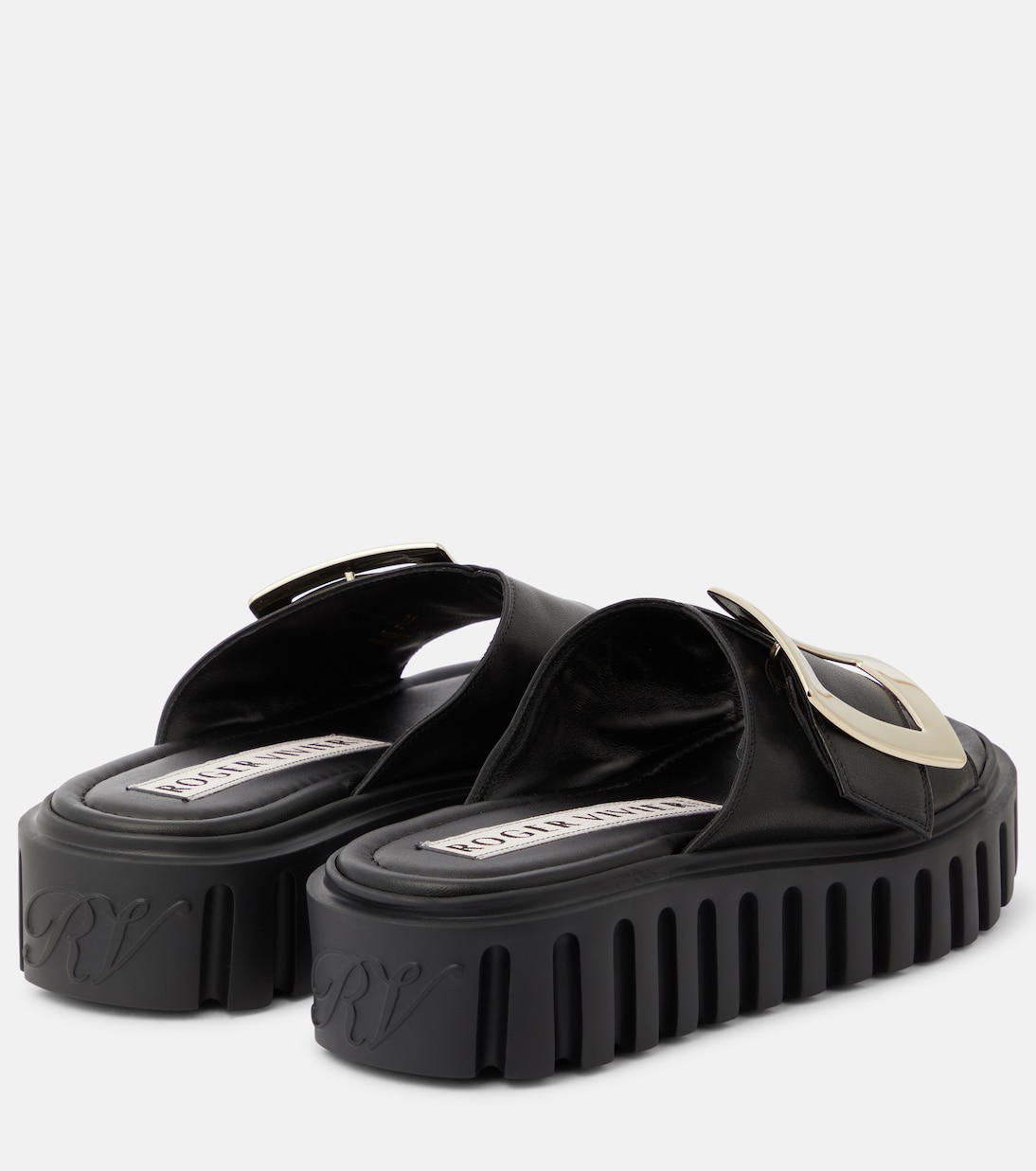 Pantoletten Viv Go Thick aus Leder | Roger Vivier