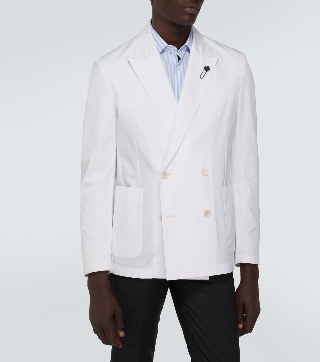 Double-breasted cotton blazer | Lardini