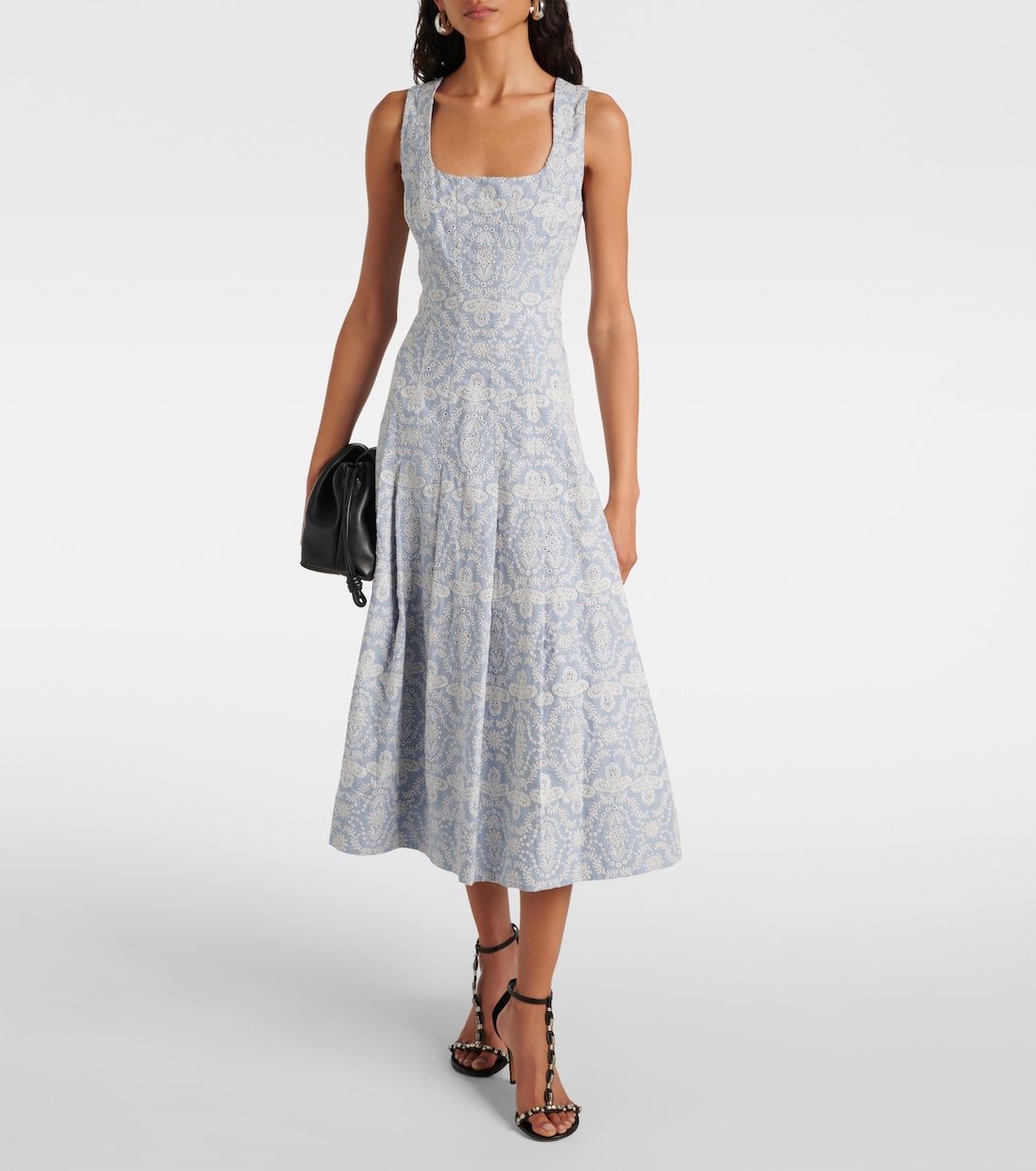 Robe midi Jolie imprimée en coton | Veronica Beard