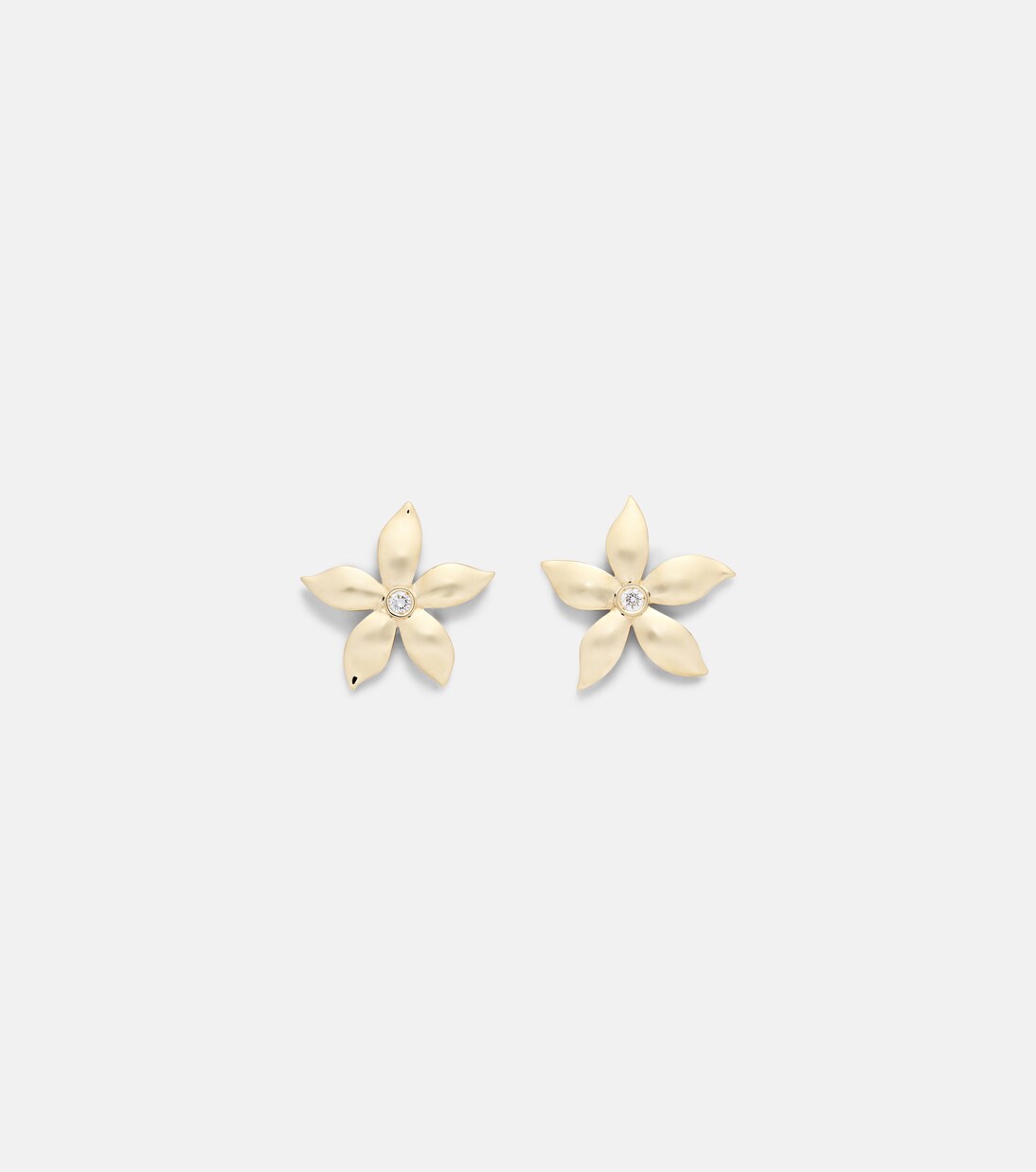 Boucles d'oreilles Golden Blossom en or 18 ct et diamants | Ileana Makri
