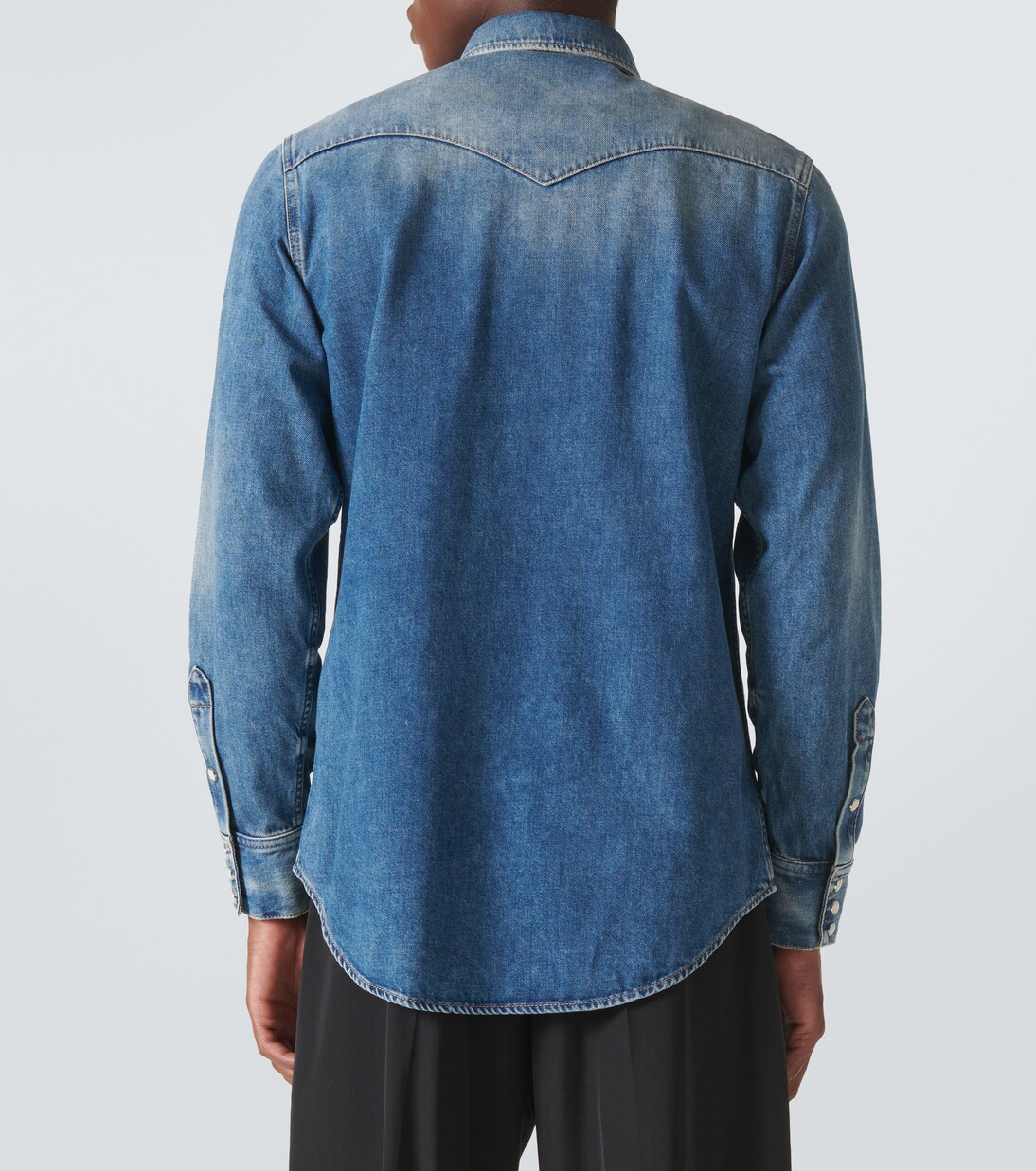 Logo embroidered denim shirt | Givenchy