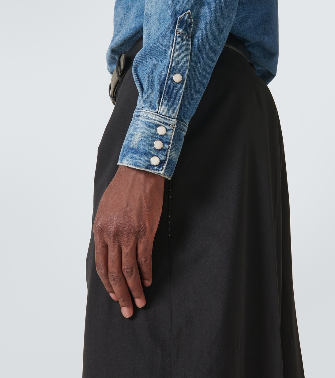 Logo embroidered denim shirt | Givenchy