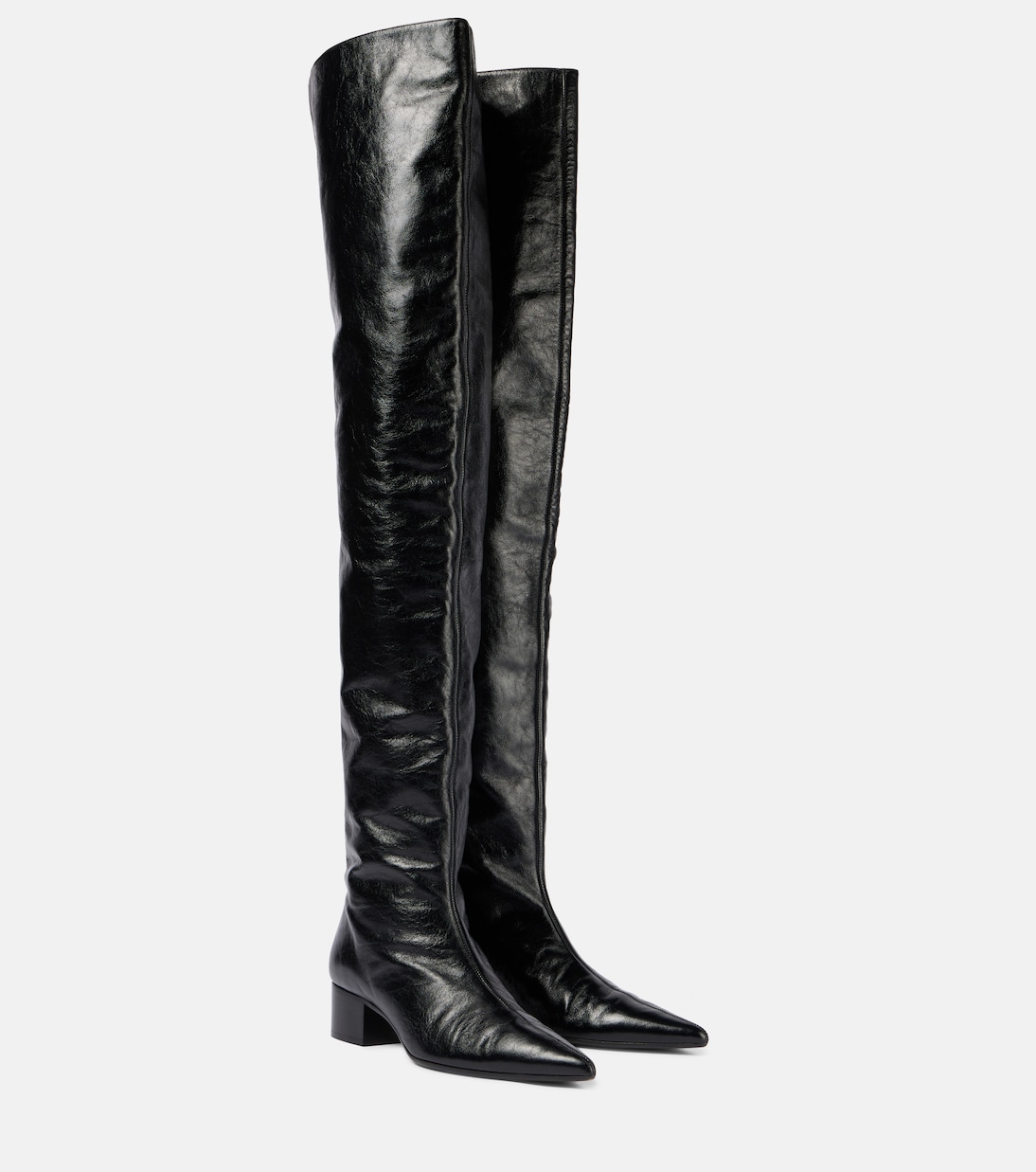 Andee leather over-the-knee boots | Khaite