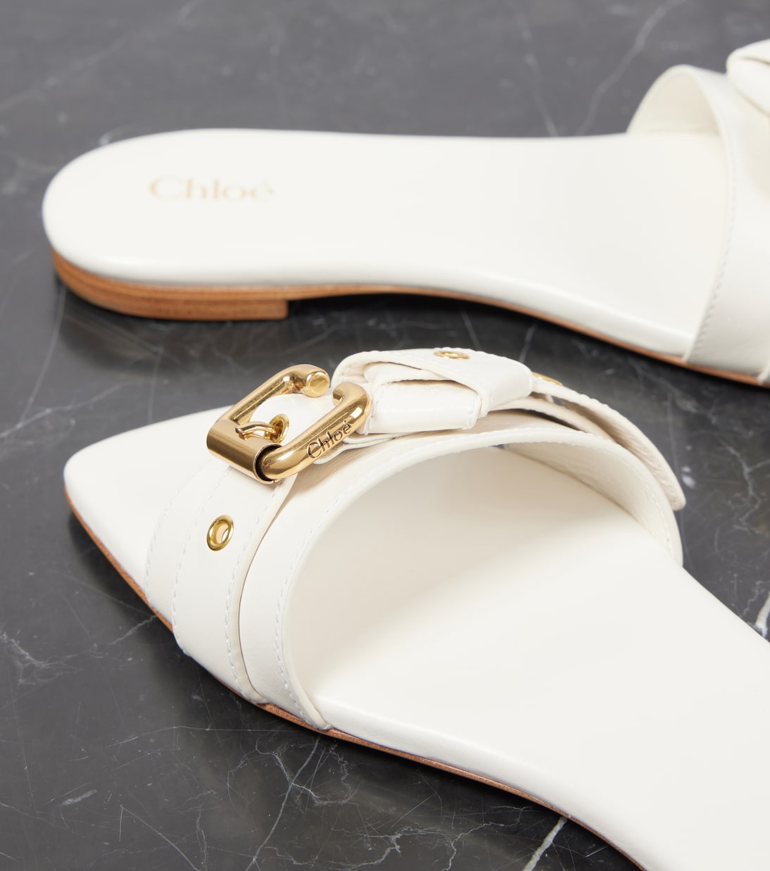 Mae leather slides | Chloé