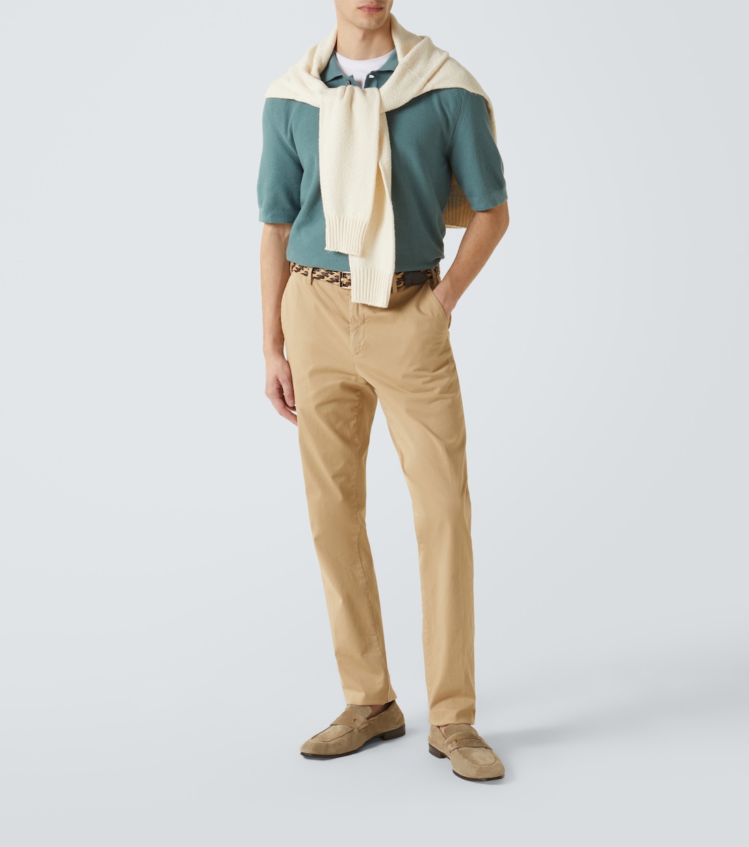 Cotton twill chinos | Canali
