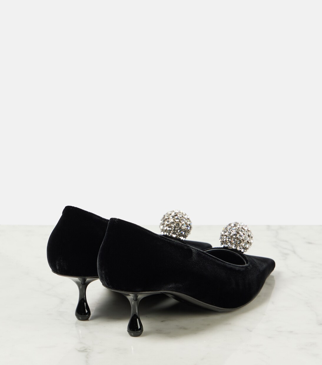 Orb 50 embellished velvet pumps | Jimmy Choo