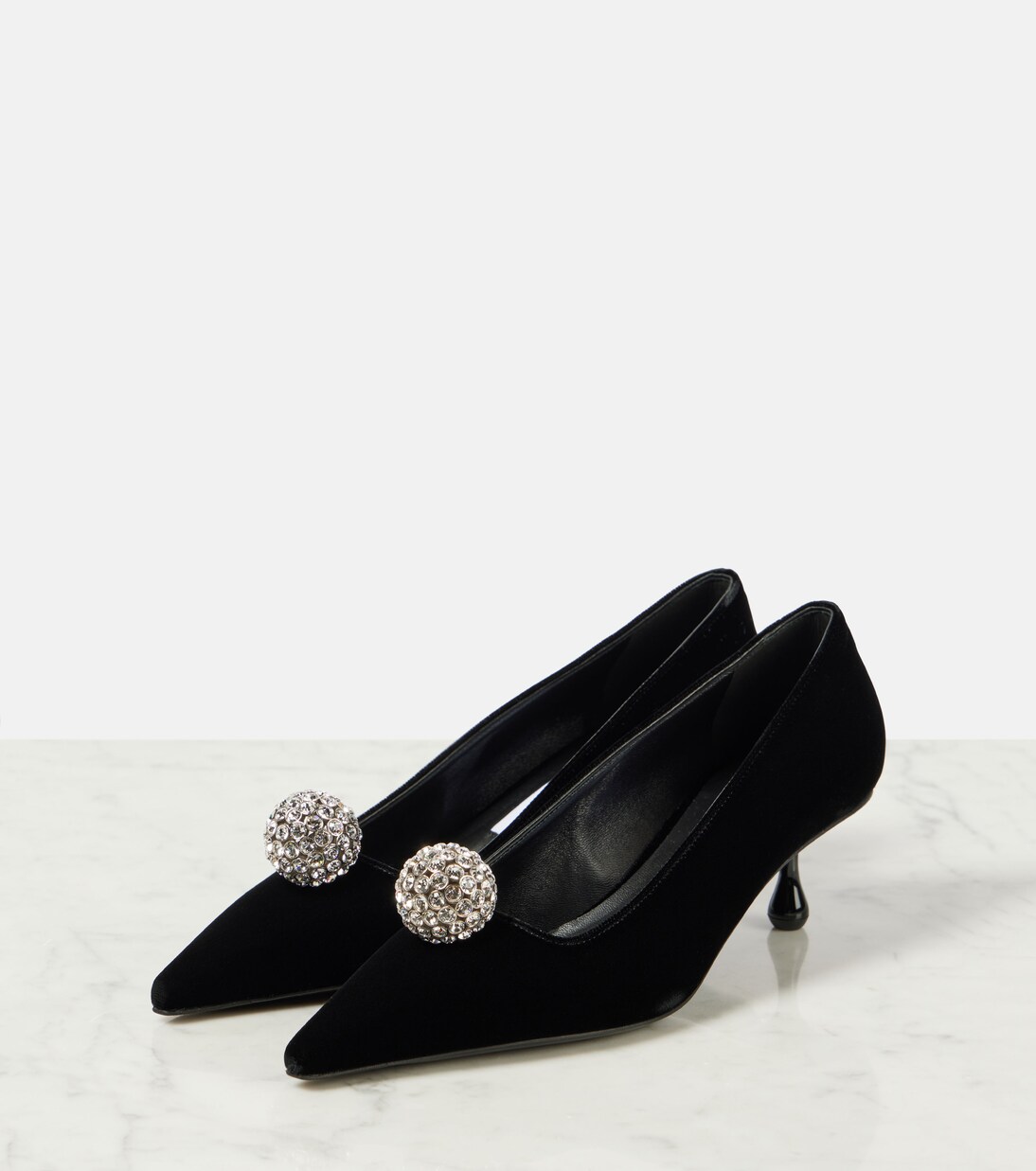 Orb 50 embellished velvet pumps | Jimmy Choo