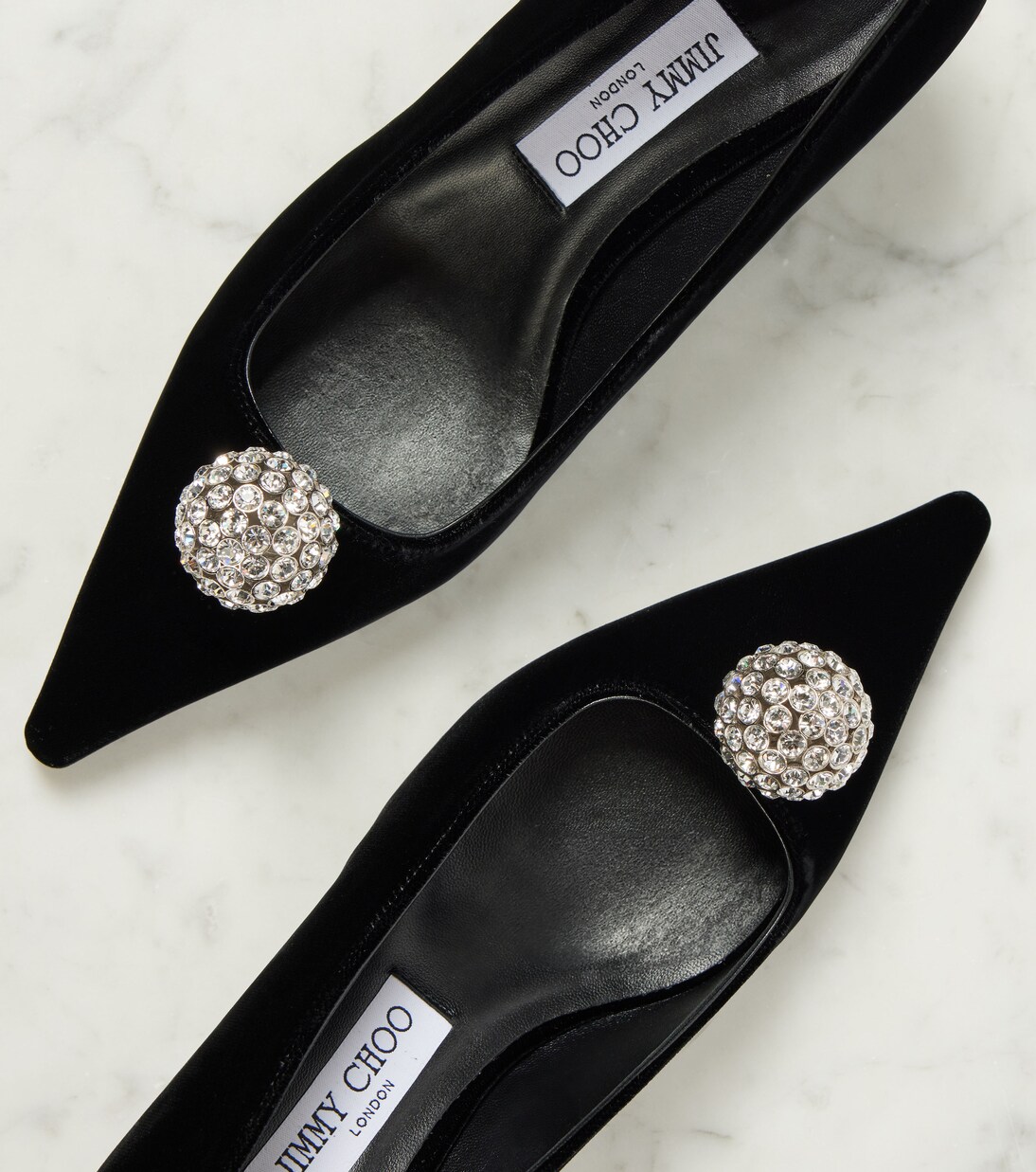 Orb 50 embellished velvet pumps | Jimmy Choo