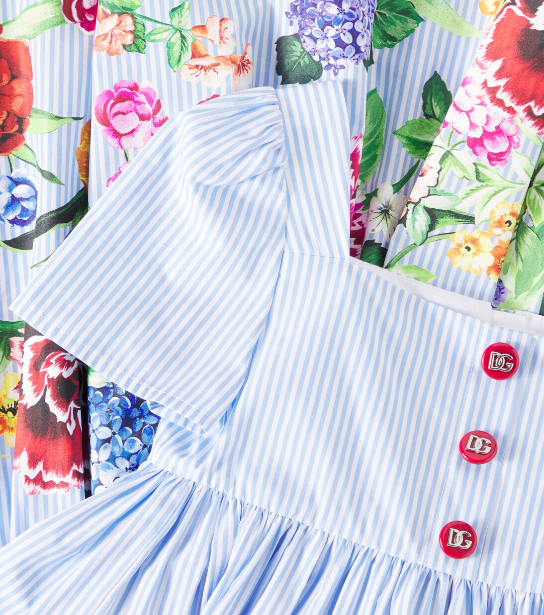 Robe en coton à fleurs | Dolce&Gabbana Kids