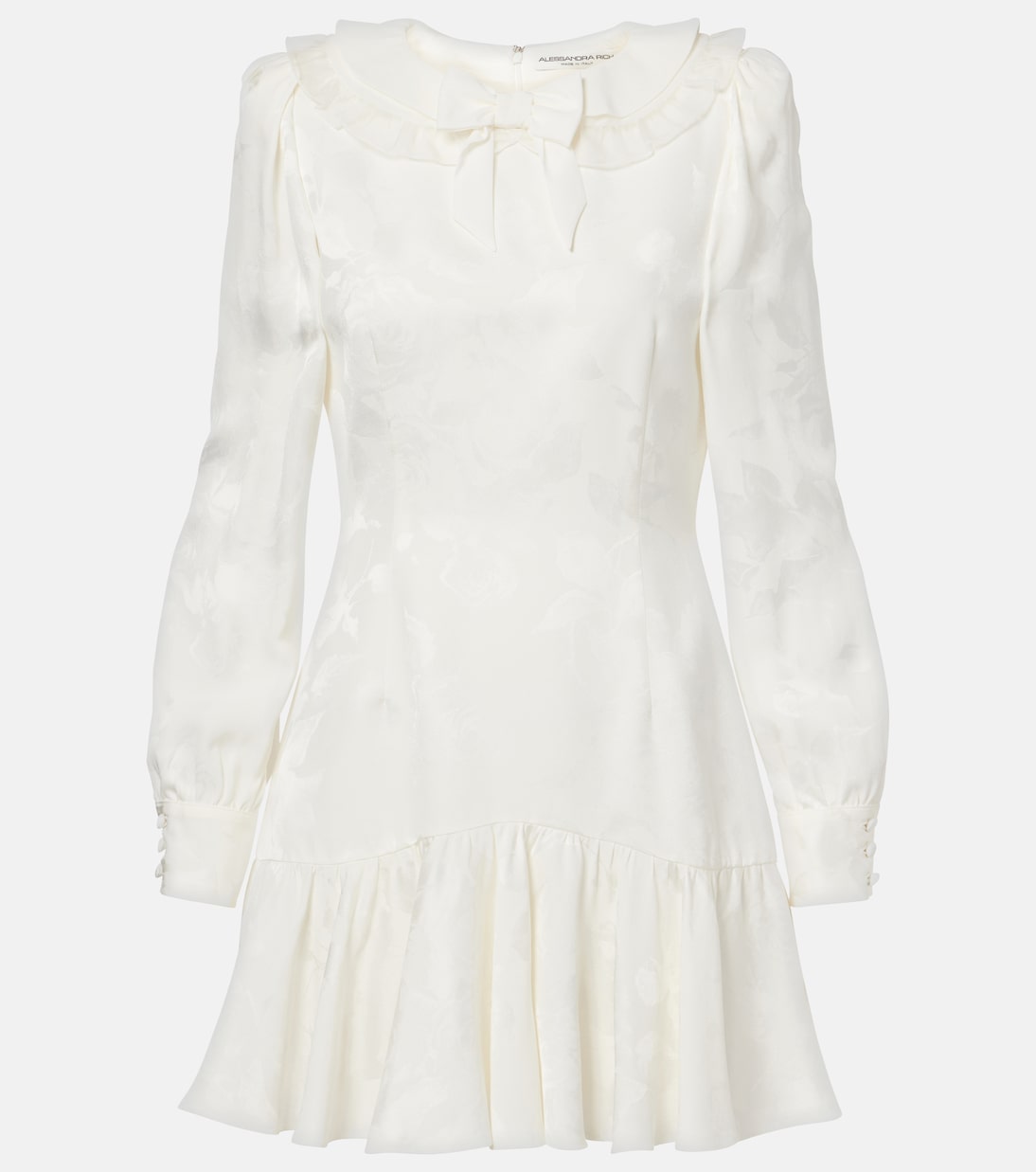 Robe midi en jacquard à fleurs | Alessandra Rich