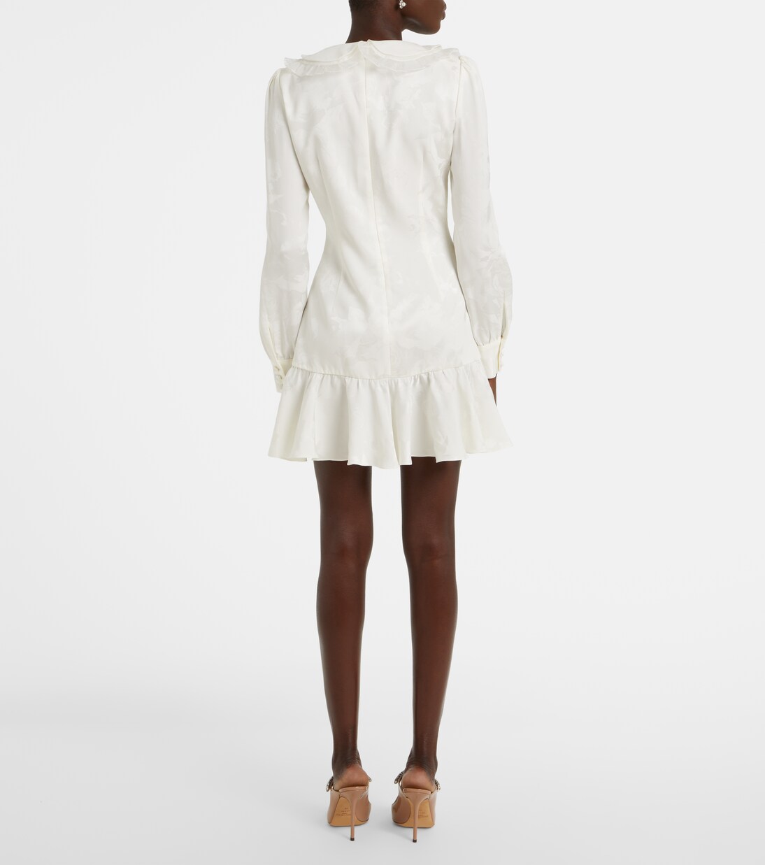 Robe midi en jacquard à fleurs | Alessandra Rich