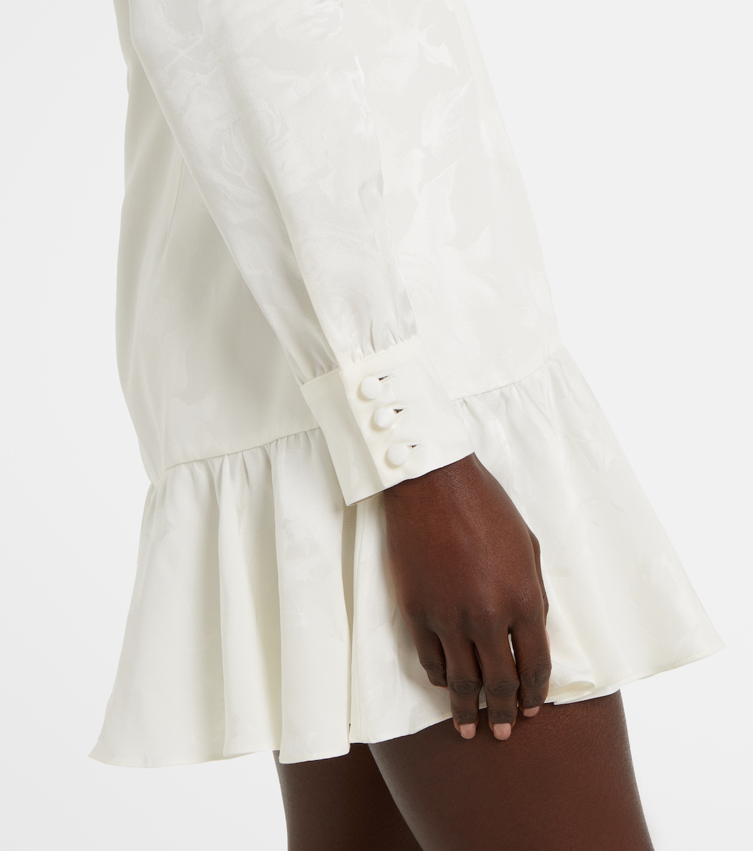 Robe midi en jacquard à fleurs | Alessandra Rich