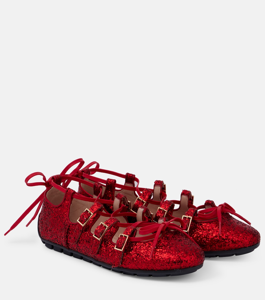 Ghillie glitter ballet flats | Simone Rocha