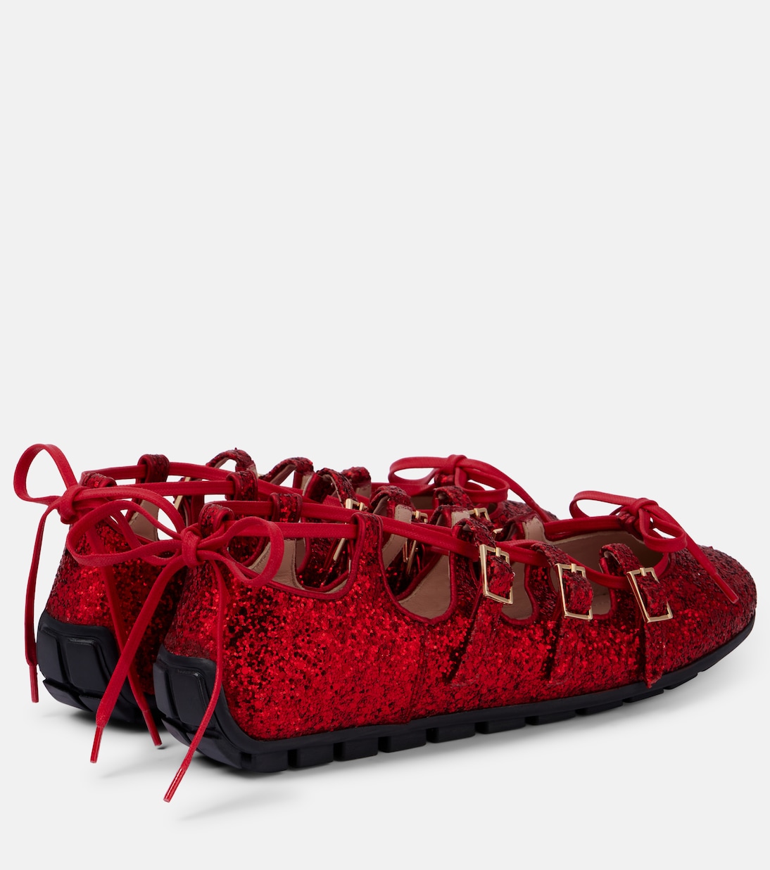 Ghillie glitter ballet flats | Simone Rocha