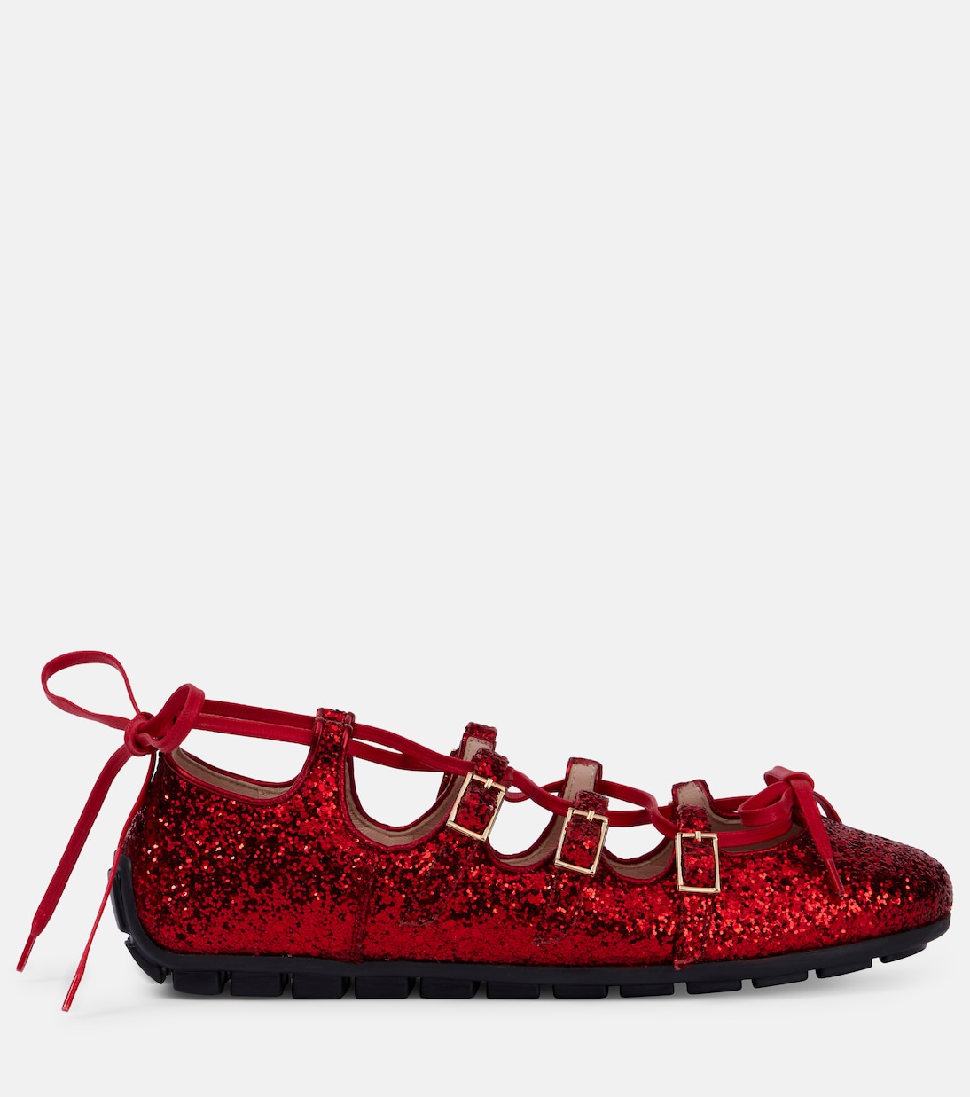 Ghillie glitter ballet flats | Simone Rocha