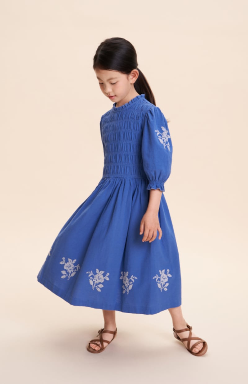 Besticktes Kleid Emmanuelle aus Baumwolle | C'era Una Volta