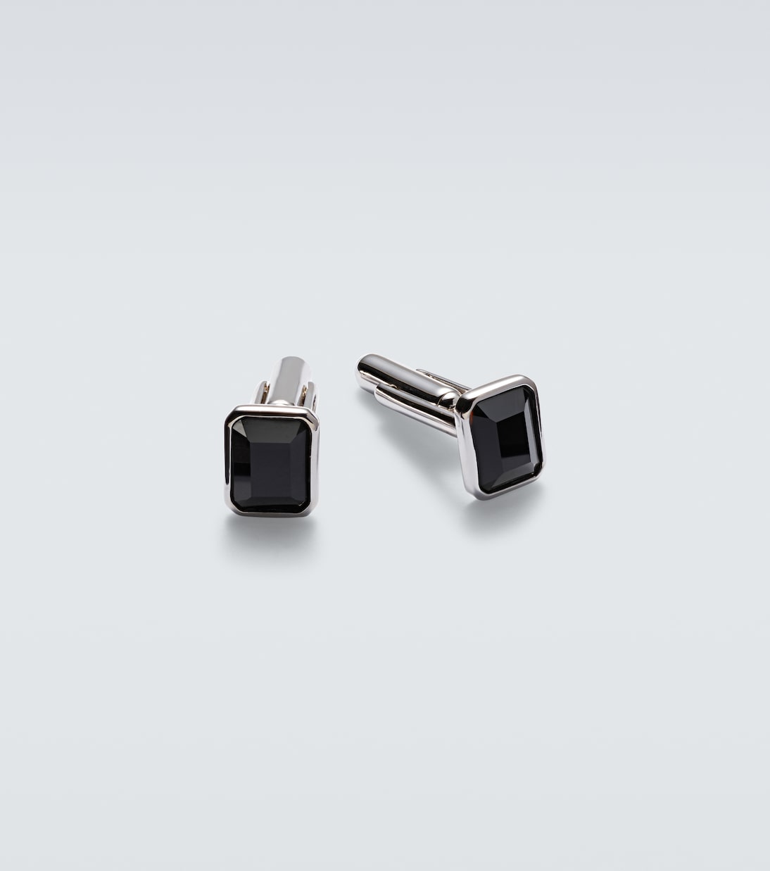 Sterling silver cufflinks with onyx | Mateo