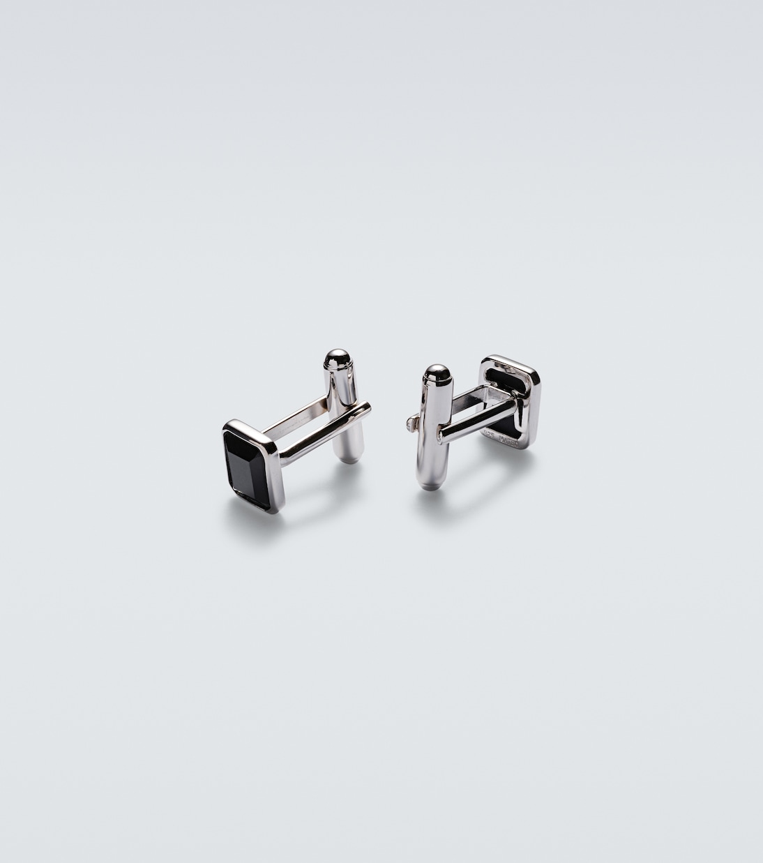 Sterling silver cufflinks with onyx | Mateo