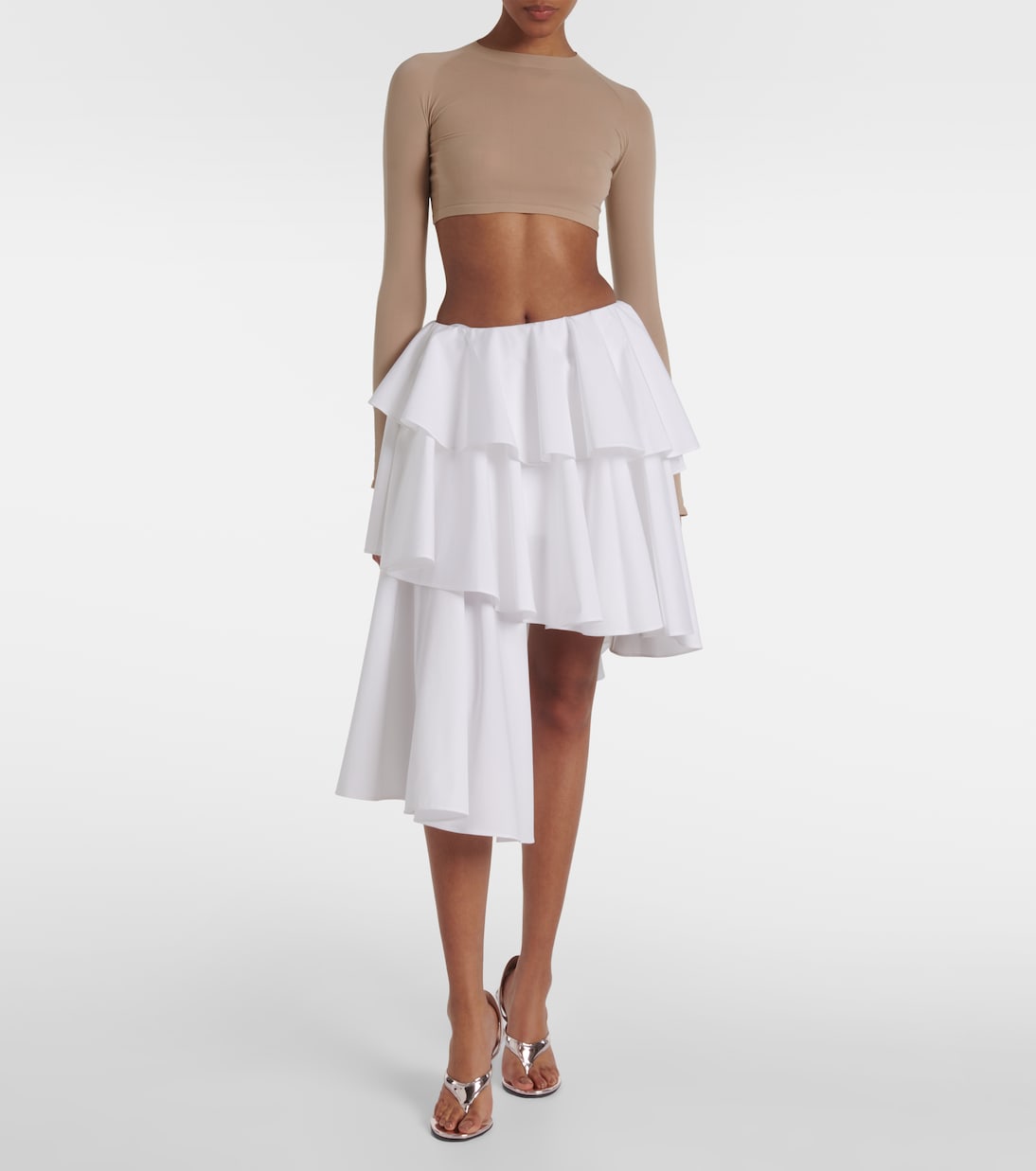 Spiral ruffled miniskirt | Alaïa