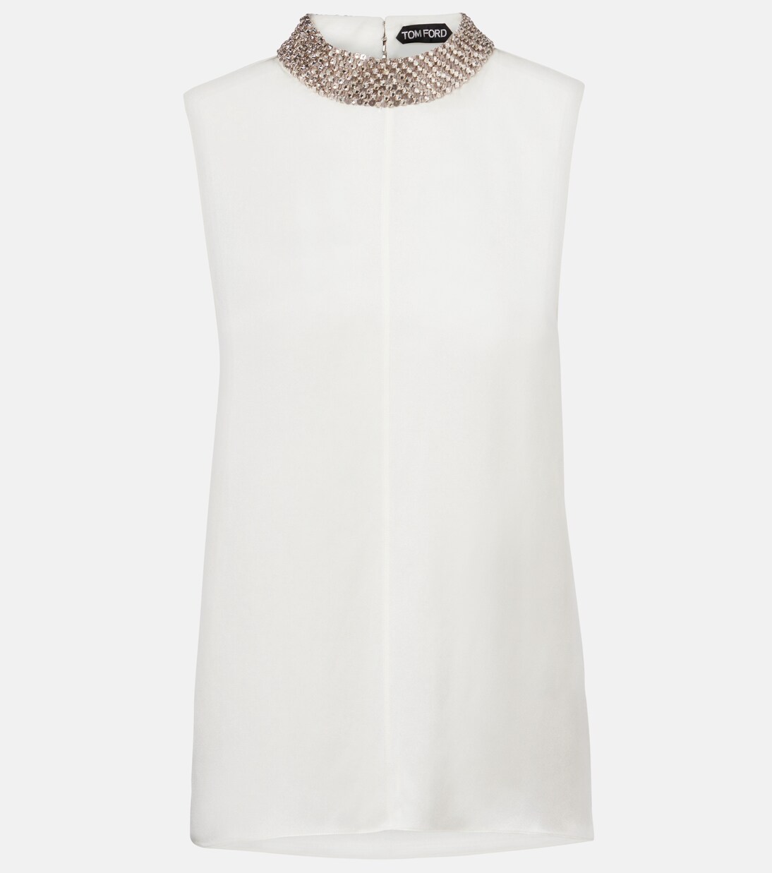 Embellished silk satin top | Tom Ford
