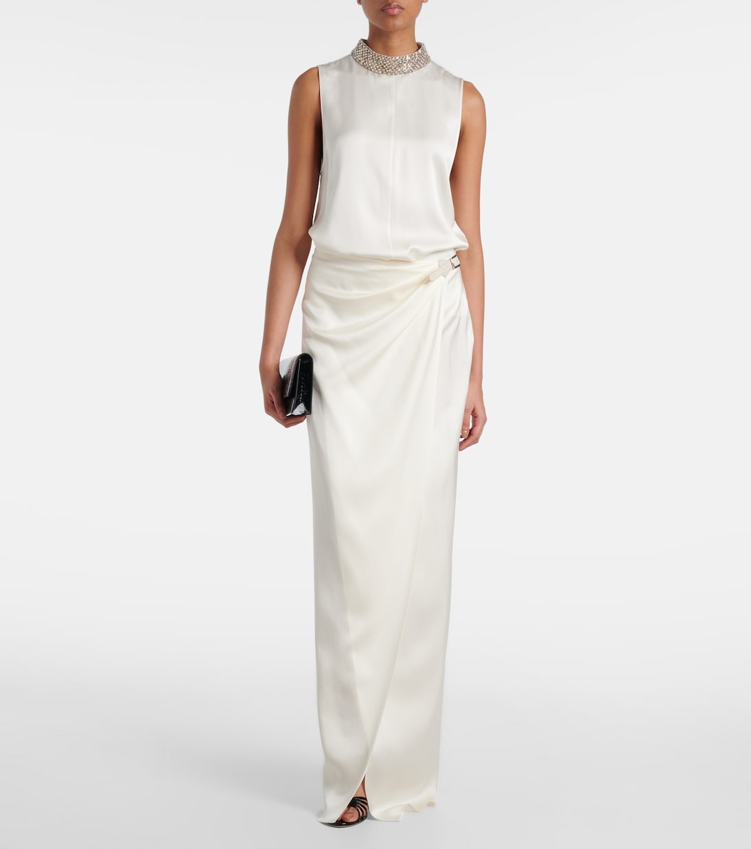 Embellished silk satin top | Tom Ford