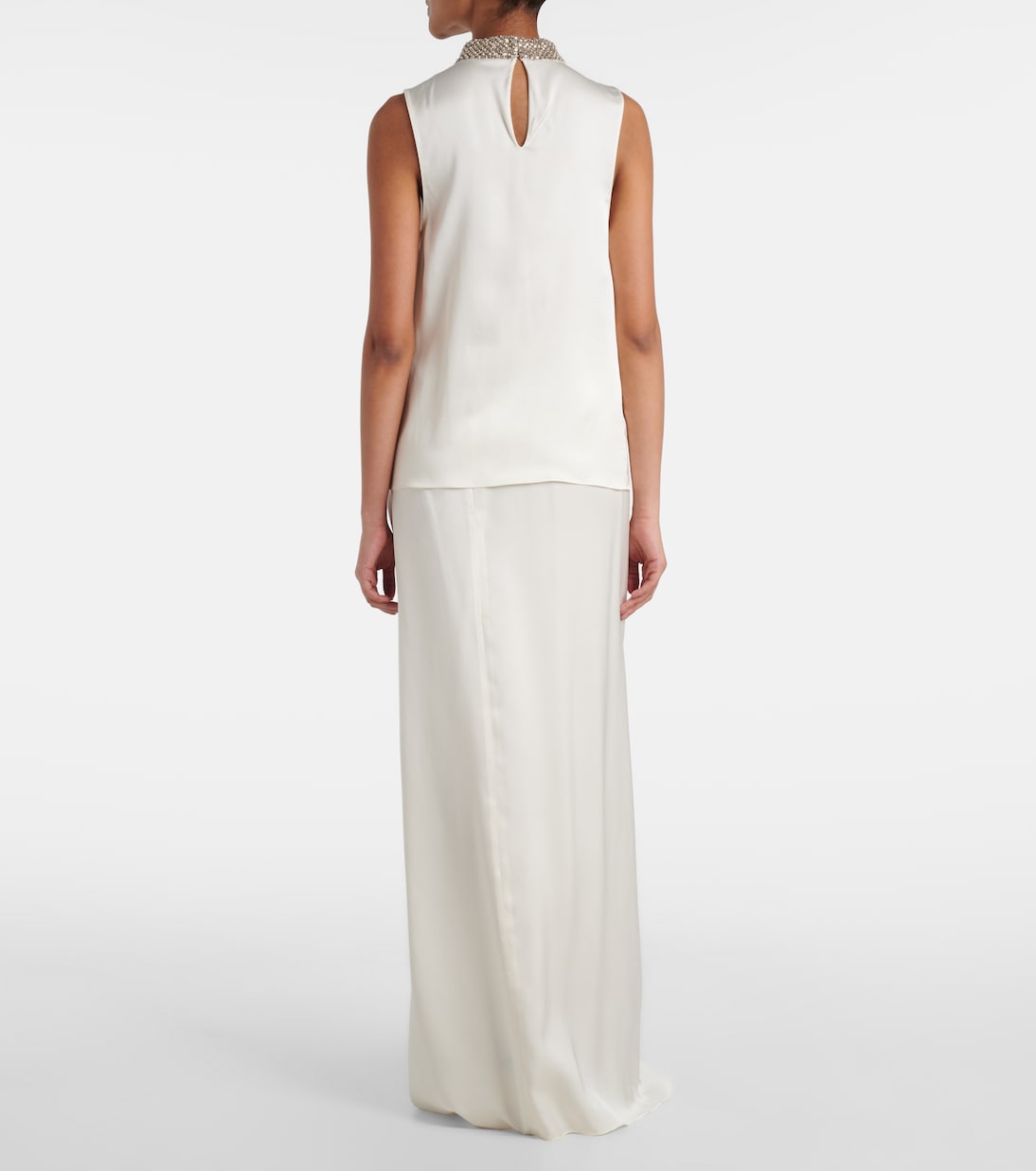 Embellished silk satin top | Tom Ford