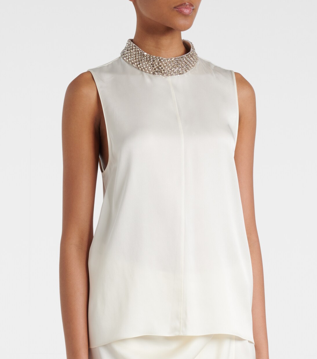 Embellished silk satin top | Tom Ford