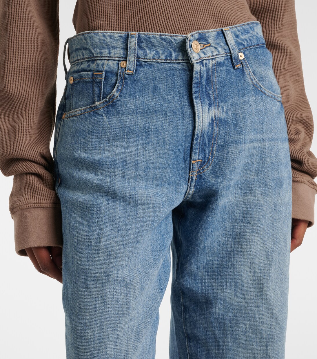 Distressed Wide-Leg Jeans Tess | 7 For All Mankind