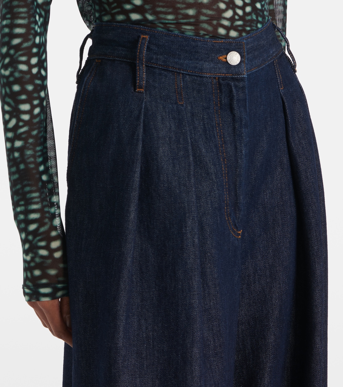 Pantalones anchos de tiro alto plisados | Dries Van Noten