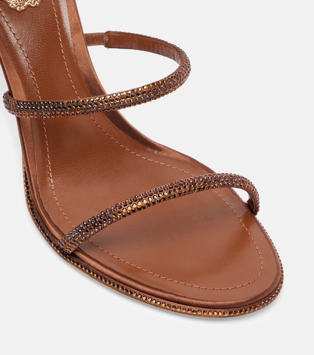 Sandalen Cleo 80 aus Satin mit Kristallen | Rene Caovilla