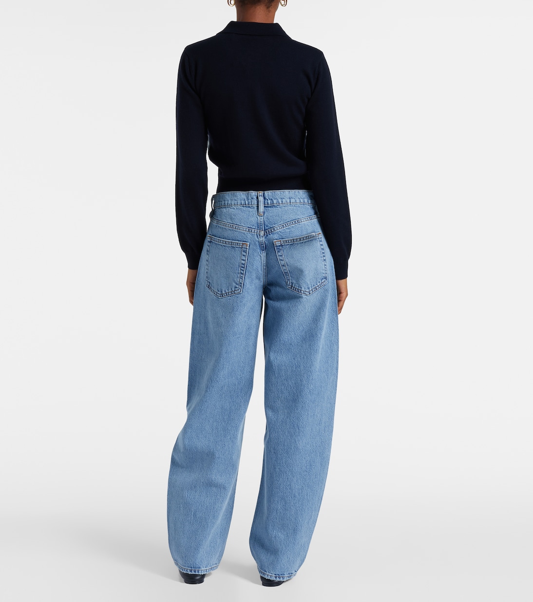 Argyle wool-blend polo sweater | Frame