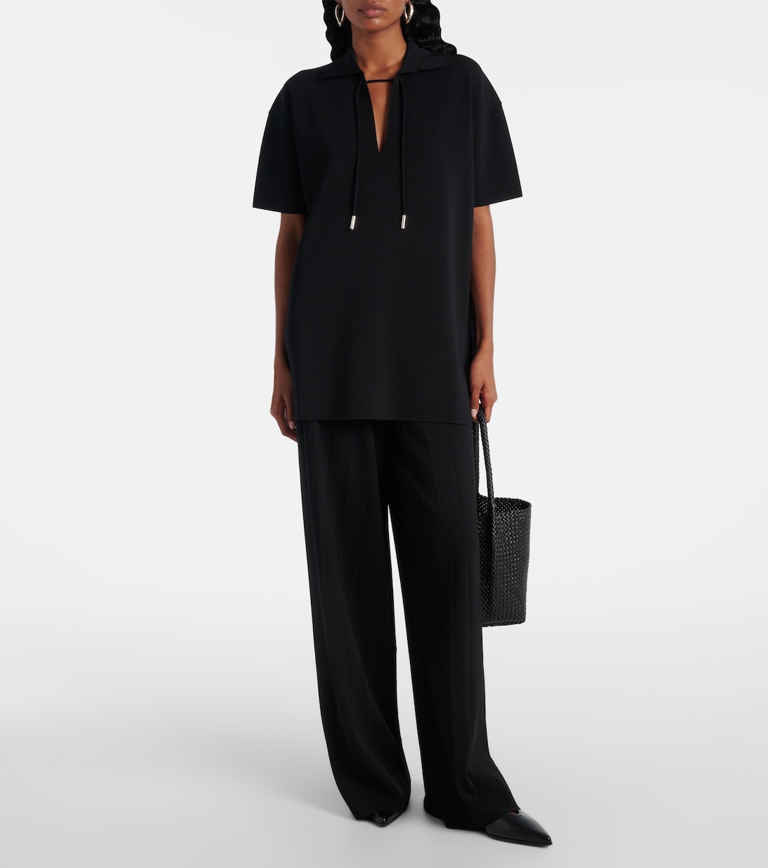 Weite Hose Lama aus Crêpe | Max Mara