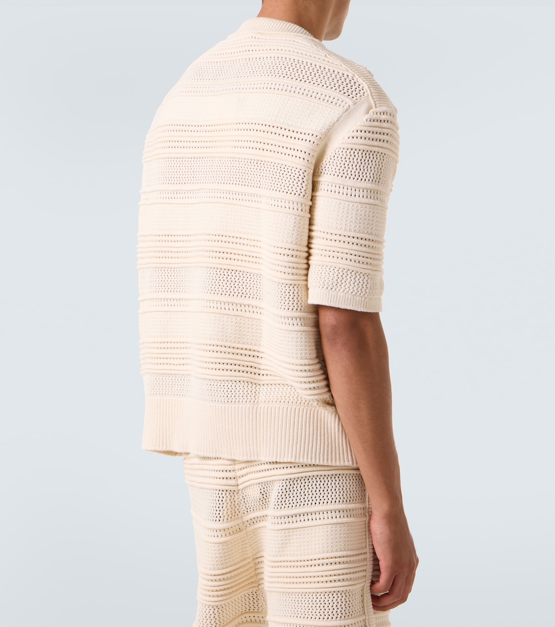 Polohemd aus Häkelstrick | Commas