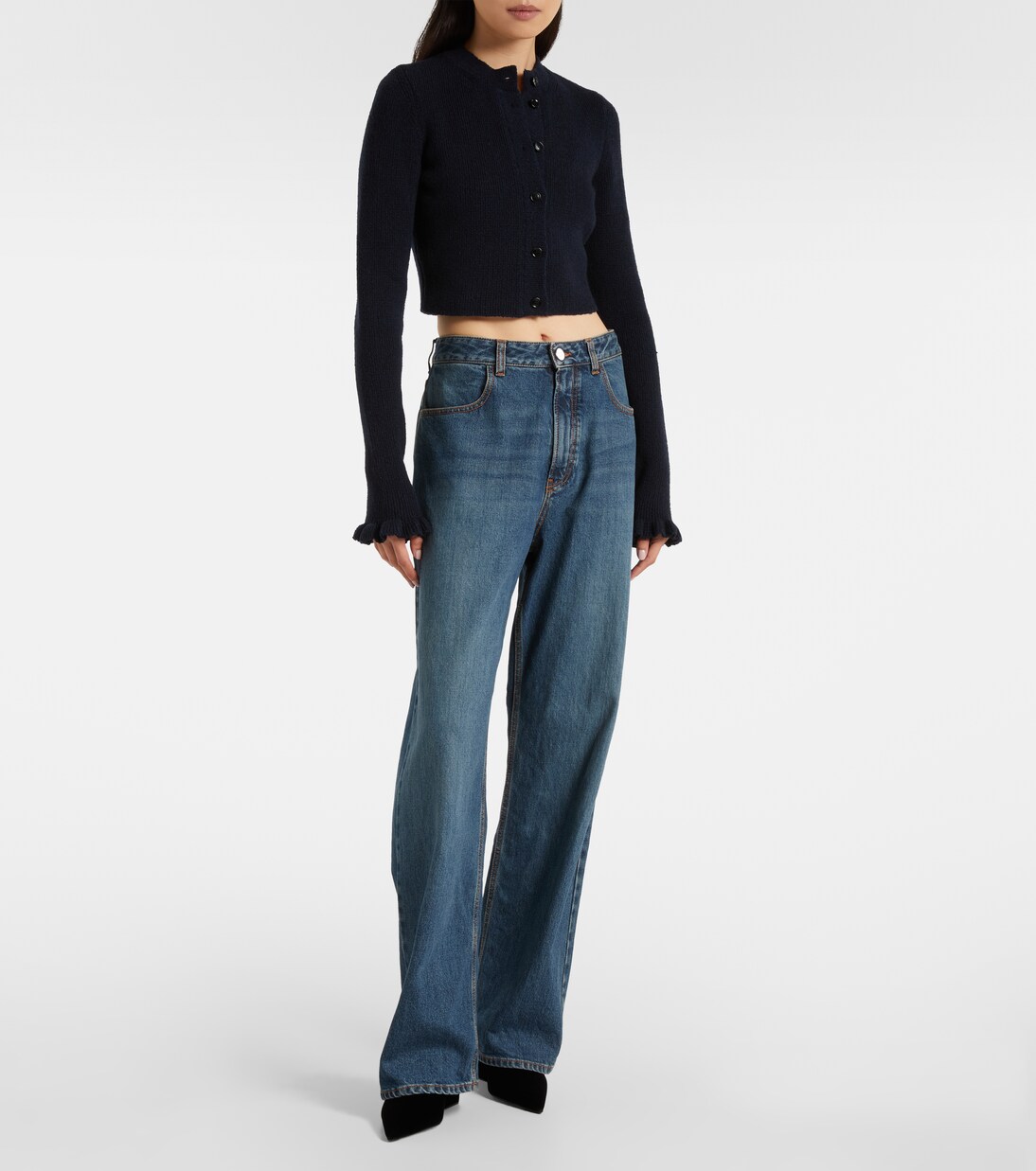 Cropped-Cardigan aus Strick | Alaïa