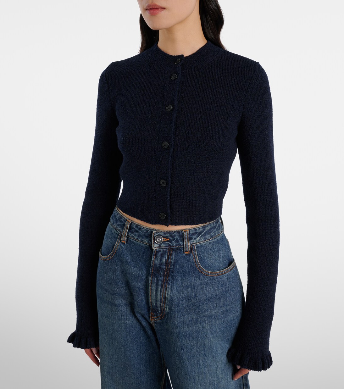 Cropped-Cardigan aus Strick | Alaïa