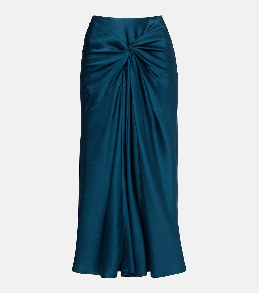Gathered satin midi skirt | Dries Van Noten