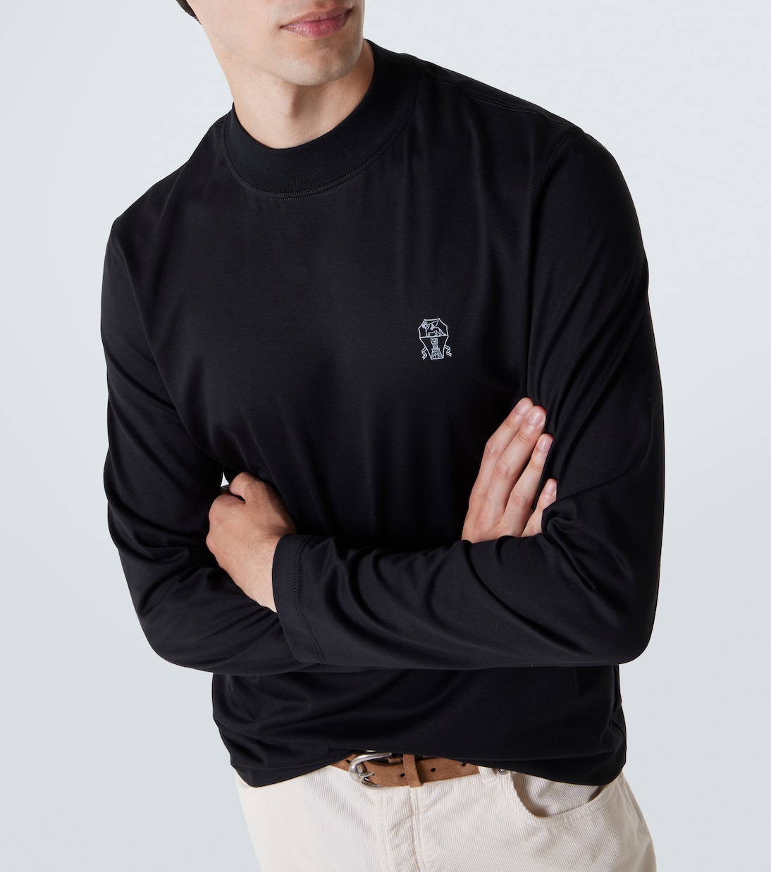 Camiseta de algodón con logo | Brunello Cucinelli