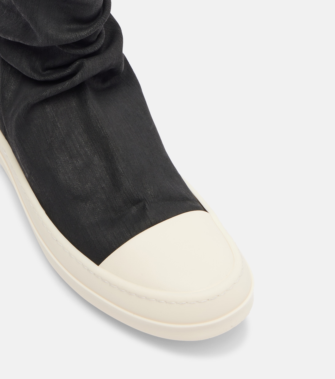 Coated denim over-the-knee boots | Rick Owens