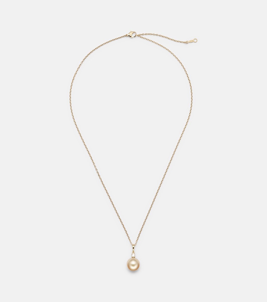 18kt gold necklace with pearl and diamond | Mikimoto