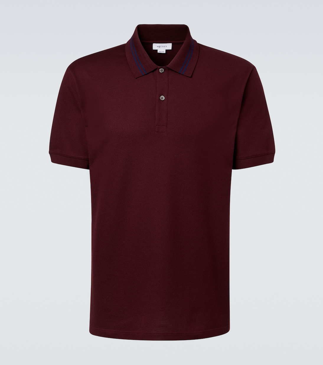 Cotton piqué polo shirt | McQueen