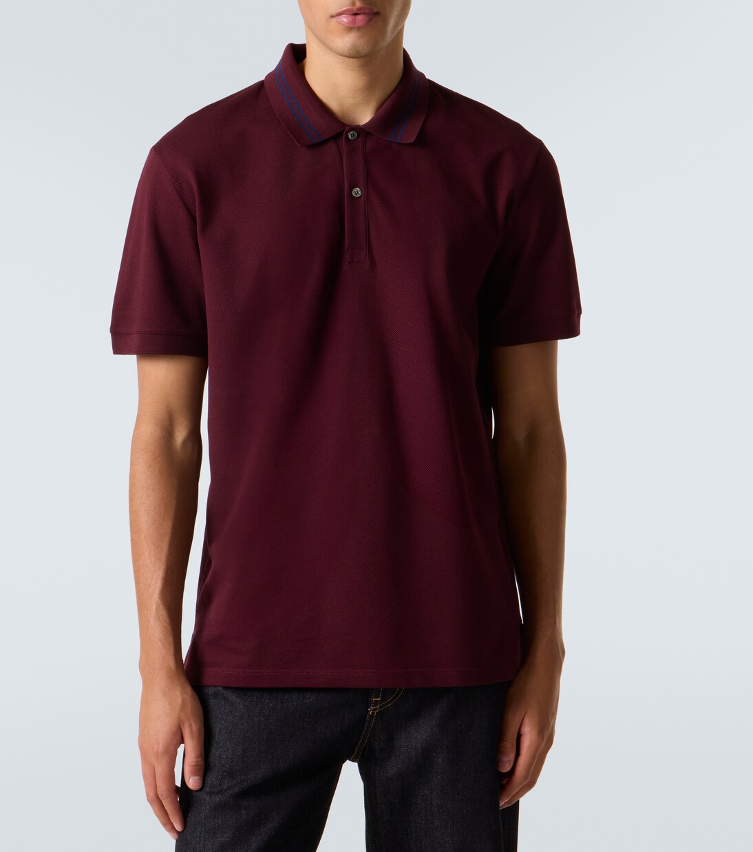 Cotton piqué polo shirt | McQueen