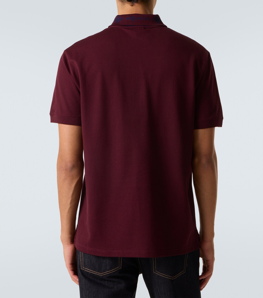 Cotton piqué polo shirt | McQueen