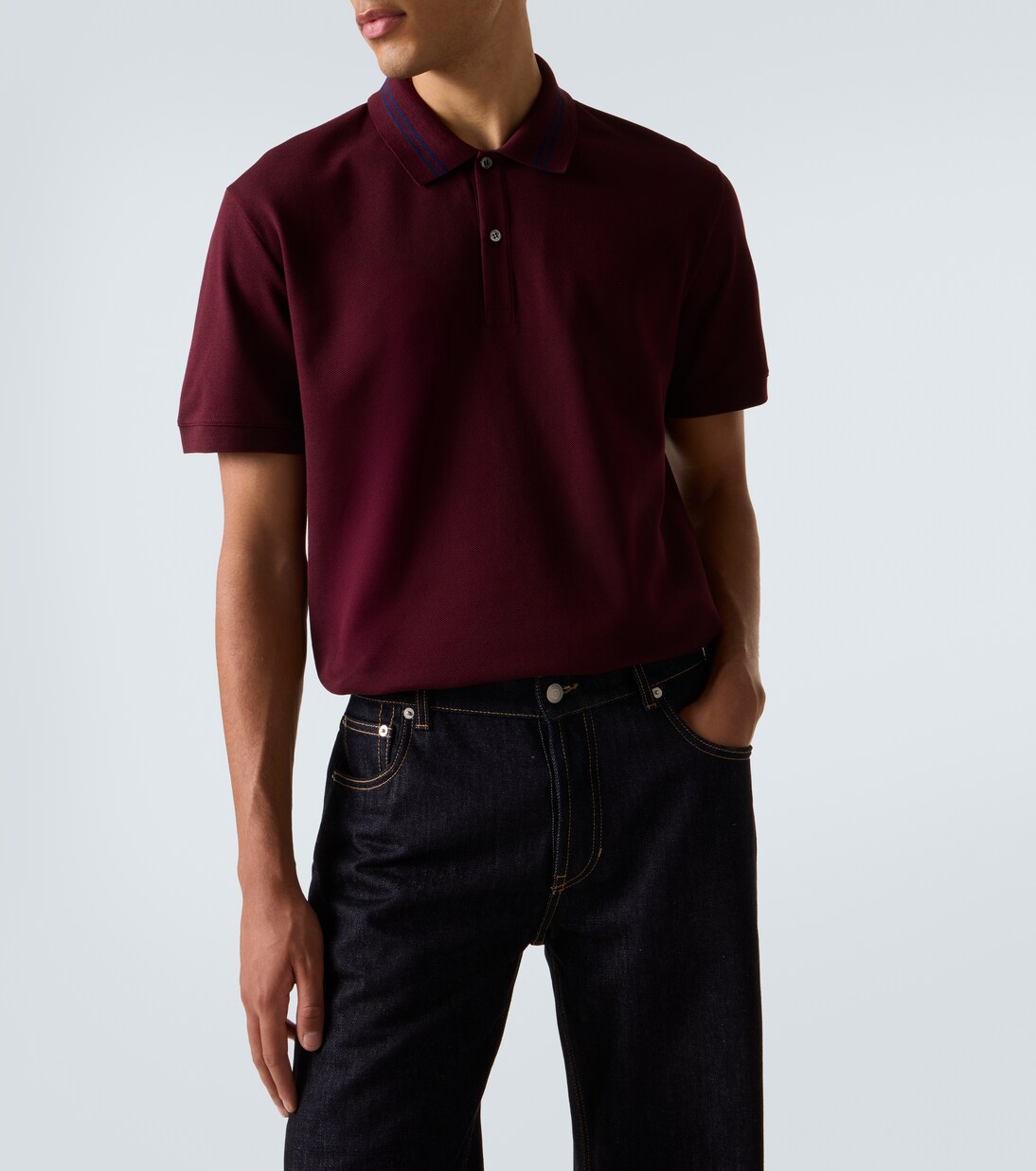 Cotton piqué polo shirt | McQueen