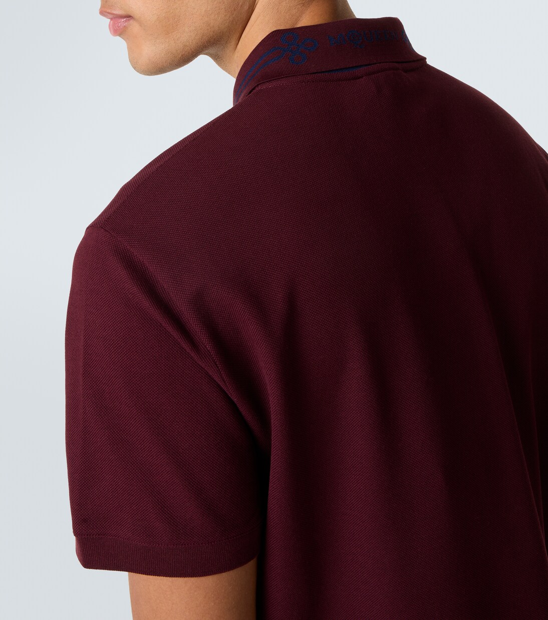 Cotton piqué polo shirt | McQueen